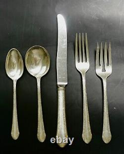 Vintage Sterling Silverware Alvin5 Piece Place Setting1933 Chased Romantique
