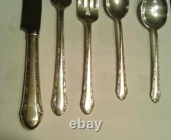 Vintage Sterling Silverware Alvin5 Piece Place Setting Chased Romantique