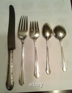 Vintage Sterling Silverware Alvin5 Piece Place Setting Chased Romantique