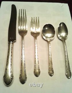 Vintage Sterling Silverware Alvin5 Piece Place Setting Chased Romantique