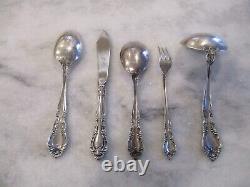 Vivaldi Alvin Sterling Silver Flatware 5pc Hostess Set- Ladle/lemon/sugar/butter