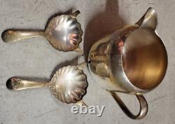 Vtg ALVIN Sterling Silver Server pot, Silver Brandy Warmers Cordial servers