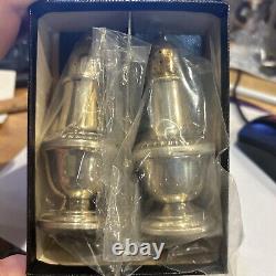 Vtg Original Alvin Sterling Silver S238 Salt & Pepper Shakers Set New In Box