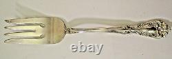 Vtg Vintage Alvin Sterling Silver Chateau Rose Large Cold Meat Serving Fork