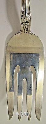 Vtg Vintage Alvin Sterling Silver Chateau Rose Large Cold Meat Serving Fork