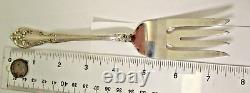 Vtg Vintage Alvin Sterling Silver Chateau Rose Large Cold Meat Serving Fork