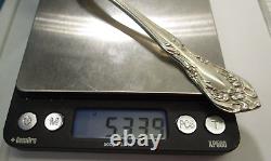 Vtg Vintage Alvin Sterling Silver Chateau Rose Large Cold Meat Serving Fork