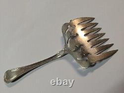 Wellington by ALVIN 1897 Sterling Silver SARDINE FORK 7 tines Monogram 4 1/8