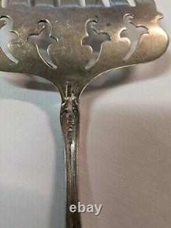 Wellington by ALVIN 1897 Sterling Silver SARDINE FORK 7 tines Monogram 4 1/8