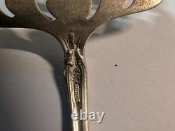 Wellington by ALVIN 1897 Sterling Silver SARDINE FORK 7 tines Monogram 4 1/8