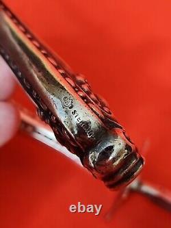 Wellington by Alvin Sterling Silver Roast Carving Knife & Hone Fancy Nice