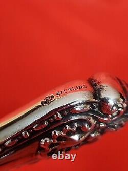Wellington by Alvin Sterling Silver Roast Carving Knife & Hone Fancy Nice