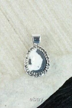 White Buffalo & Sterling Silver Pendant Alvin Joe