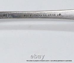 13-pc Sterling Silver Spoons Monogrammed Bigelow Kennard & Napkin Ring 8,4-oz
