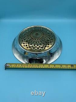 1917 Alvin American Centre de Table en Argent Sterling avec Fleurs