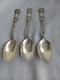 3 Cuillères à Thé En Argent Sterling Alvin Bridal Rose Rares