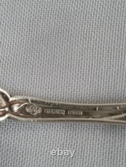 3 Cuillères à thé en argent sterling Alvin Bridal Rose rares