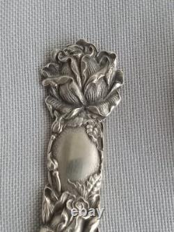 3 Cuillères à thé en argent sterling Alvin Bridal Rose rares