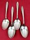 4 CuillÈres À CafÉ En Argent Sterling Southern Charm Par Alvin 6 Sans Monogrammes