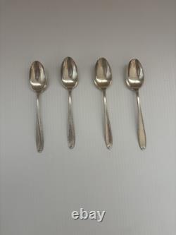 4 Cuillères à thé Alvin Southern Charm en argent sterling 6 sans monogramme