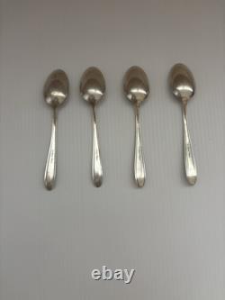 4 Cuillères à thé Alvin Southern Charm en argent sterling 6 sans monogramme