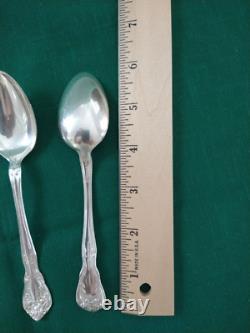 5 Cuillères en Argent Sterling Alvin Chateau Rose 6 Sans Monogrammes