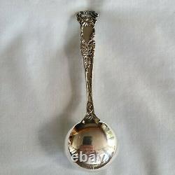 6 Alvin Bridal Rose Sterling Silver Bouillon Spoons Pas De Mono