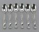 6 Cuillères à Café En Argent Sterling Alvin Bridal Rose Art Nouveau 5 1/8 Po