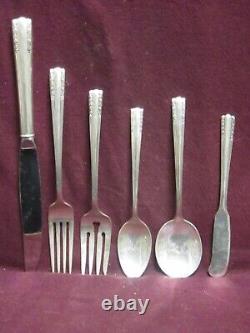 6 pièces en argent sterling Alvin CHAPEL BELLS SERVICE DE TABLE sans monogramme