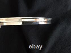 6 verres à liqueur en argent sterling Alvin & plateau en plastique laminé bordé d'argent sterling