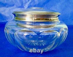 Alvin Antique American Art Nouveau Sterling Silver LID Grand Cristal En Poudre Jar