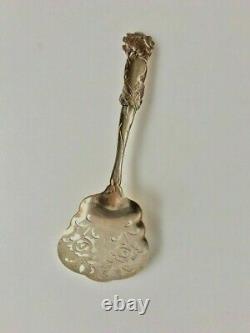 Alvin'' Bridal Rose'' 925 Sterling Silver Serving Spoon With Pierced Bowl. 1903
