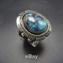 Alvin Joe Navajo Argent Sterling Taille Énorme Ring Bisbee Turquoise 12.5 Wide Band