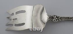 Alvin Sterling 9 Grande Fourchette à Viande Froide Motif Fleur No Mono #9708