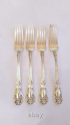 Alvin Sterling Flatware Chateau Rose Four Four Four Forks