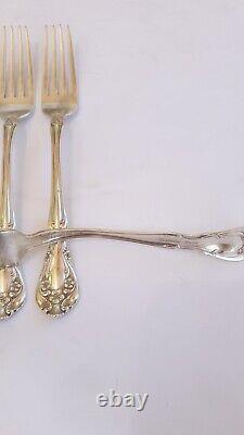 Alvin Sterling Flatware Chateau Rose Four Four Four Forks