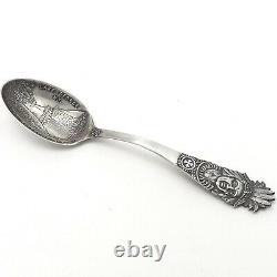 Alvin Sterling Silver Paradise Bay Lake George Ny Souvenir Spoon Amérindienne