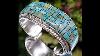 Alvin Yellowhorse Turquoise Cuff Bracelet Stupéfiant Brut Naturel Turquoise Inlay Jewelry