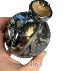 Antique Alvin. Carafe en verre avec overlay en argent sterling 999 fin.