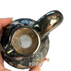 Antique Alvin. Carafe en verre avec overlay en argent sterling 999 fin.