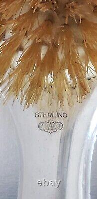 Antique Alvin Sterling Argent Gravé Estelle Brush & Mirror Set 1920s