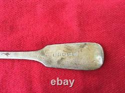 Antique Sterling Silver Spoon Lot De (4) Js 1800's Alvin