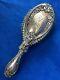 Antique Victorian Alvin Repousse Sterling Silver Hairbrush, Flowers & Scrolls