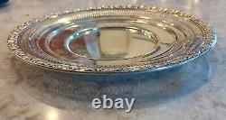 Assiette en argent sterling ALVIN vintage de 9 pouces de diamètre, 151,6 grammes (C950)