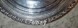 Assiette en argent sterling ALVIN vintage de 9 pouces de diamètre, 151,6 grammes (C950)