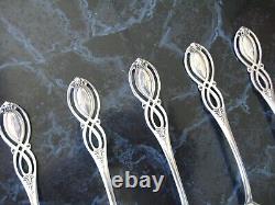Atq Lot 5 Alvin Sterling Chipendale-old Teaspoons 5-3/4 Excond Monos 1900