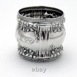 Bague de Serviette Florale Alvin en Argent Sterling Monogramme MLP