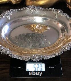 Bol à gratin décoratif en argent massif Alvin Antique de 520 grammes RARE