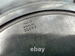 Bol plat en argent sterling Alvin D1003 de 319 grammes, 10 pouces, sans monogramme.