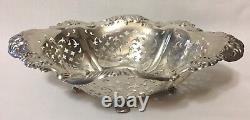 Bol sur pied en argent sterling reticulé et perforé d'Alvin